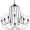 Progress Lighting Bowman Collection Black Nine-Light Chandelier P400196-031 - alternate 1